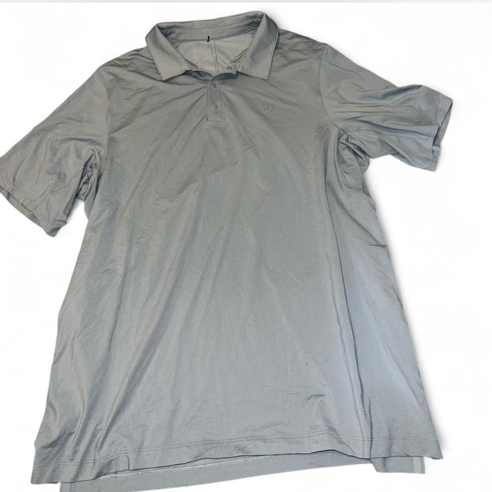 lululemon athletica Light Gray and nature Green Polo Shirts
